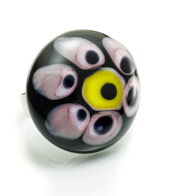 Prsten Roza cvijet sa žutim